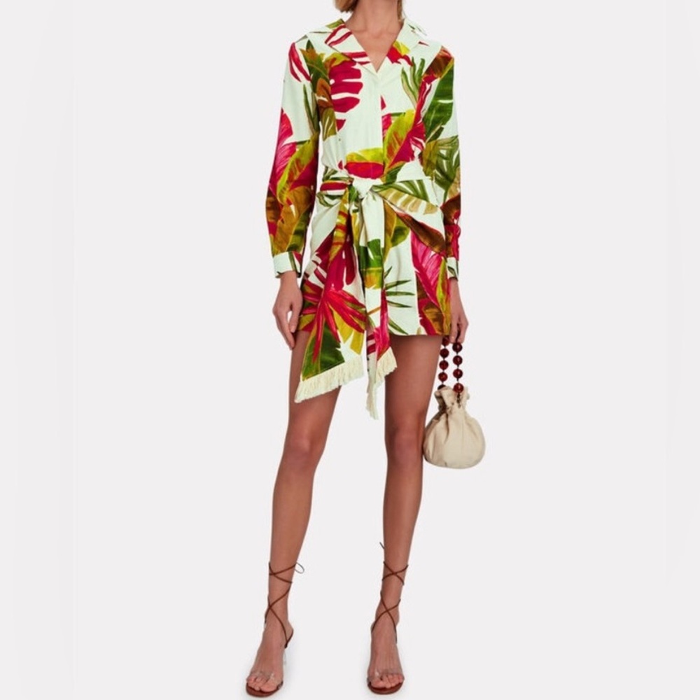 FARM Rio Tropical Print Mini Dress - Red, Green, White